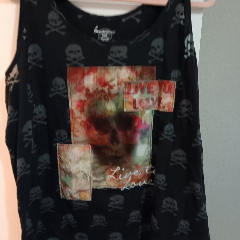 Womens lane brant skull  tank top